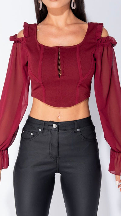 Natalie Top - Burgundy